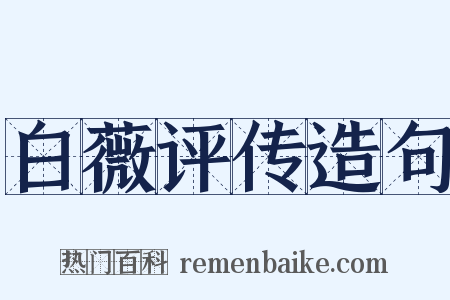 白薇评传造句是什么意思的图片